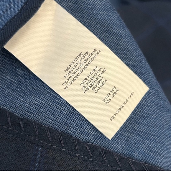 CABI Sunset Kiss Plaid Blue Blazer Jacket Women’s Size 6 Windowpane - Picture 6 of 11